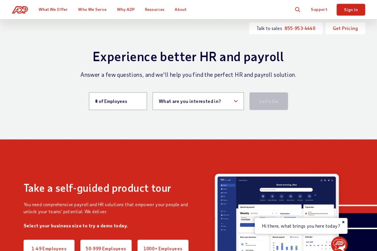 Screenshot of adp.com