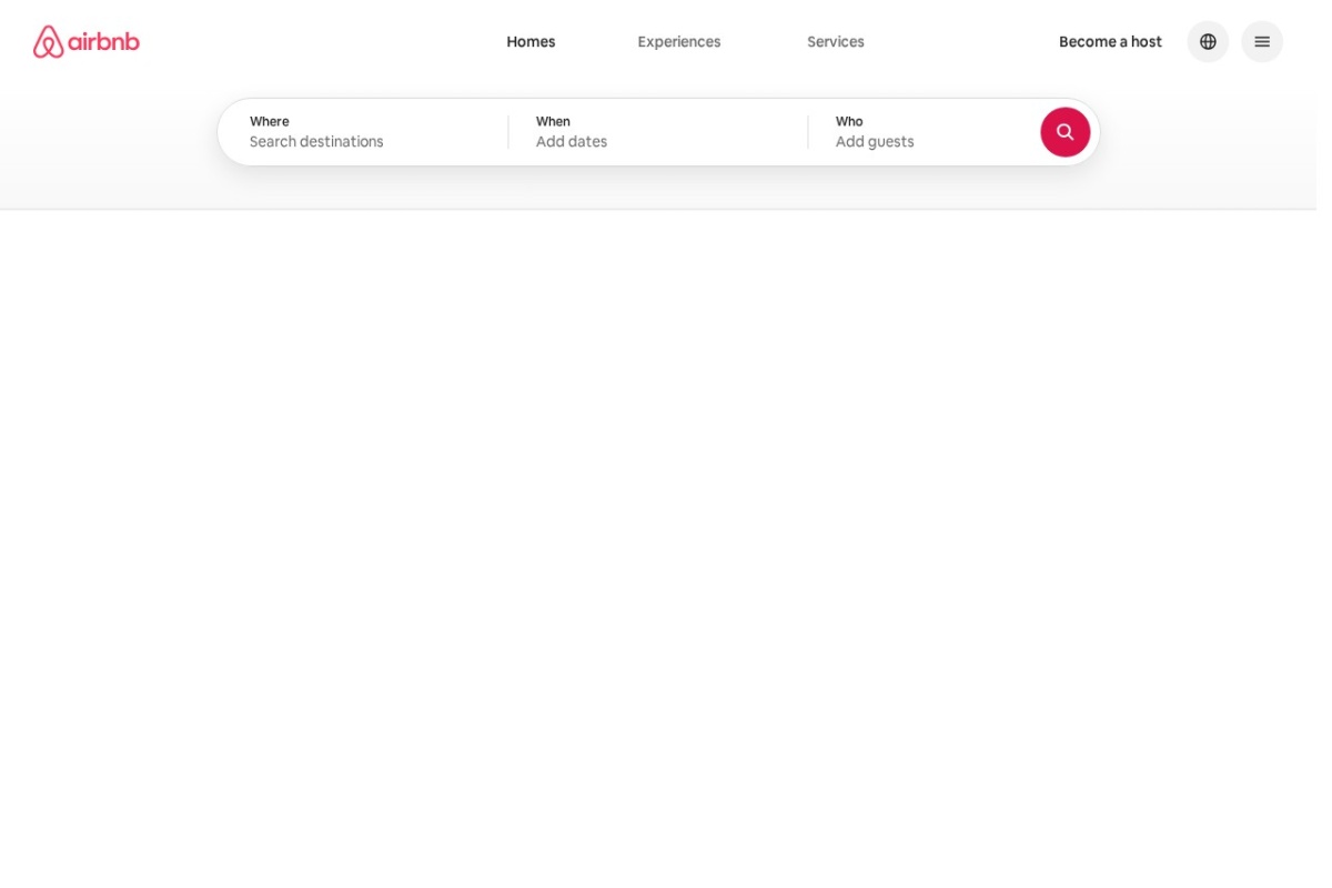 Screenshot of airbnb.com