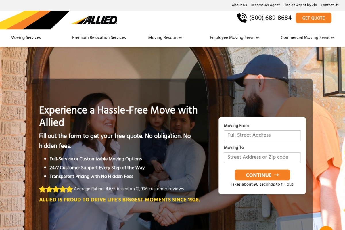 Screenshot of allied.com