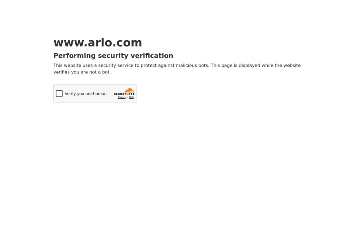 Screenshot of arlo.com