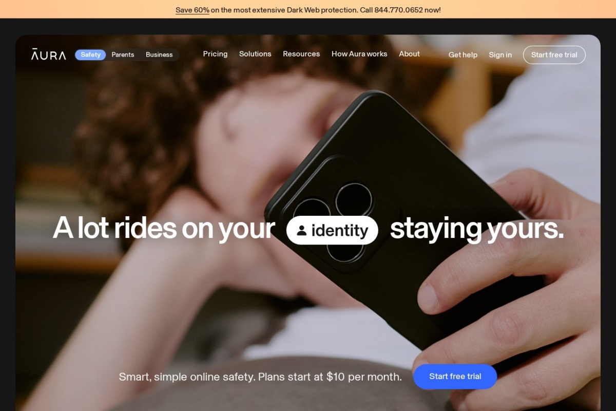 Screenshot of aura.com
