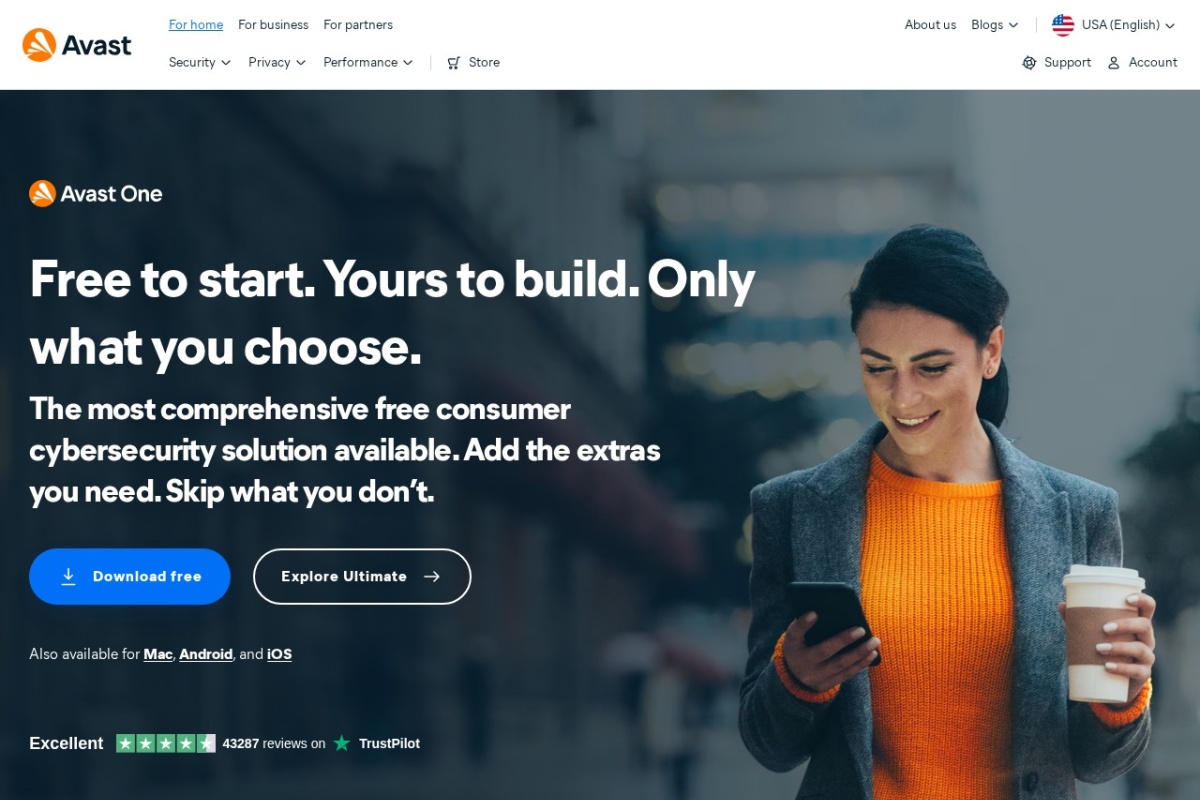 Screenshot of avast.com