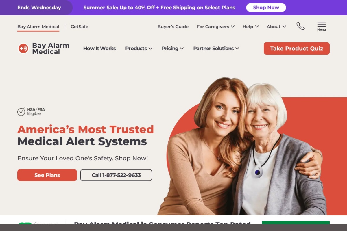 Screenshot of bayalarmmedical.com