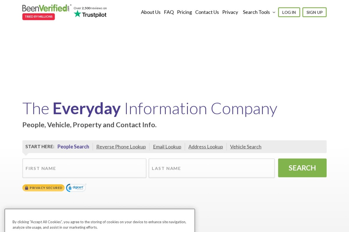 Screenshot of beenverified.com