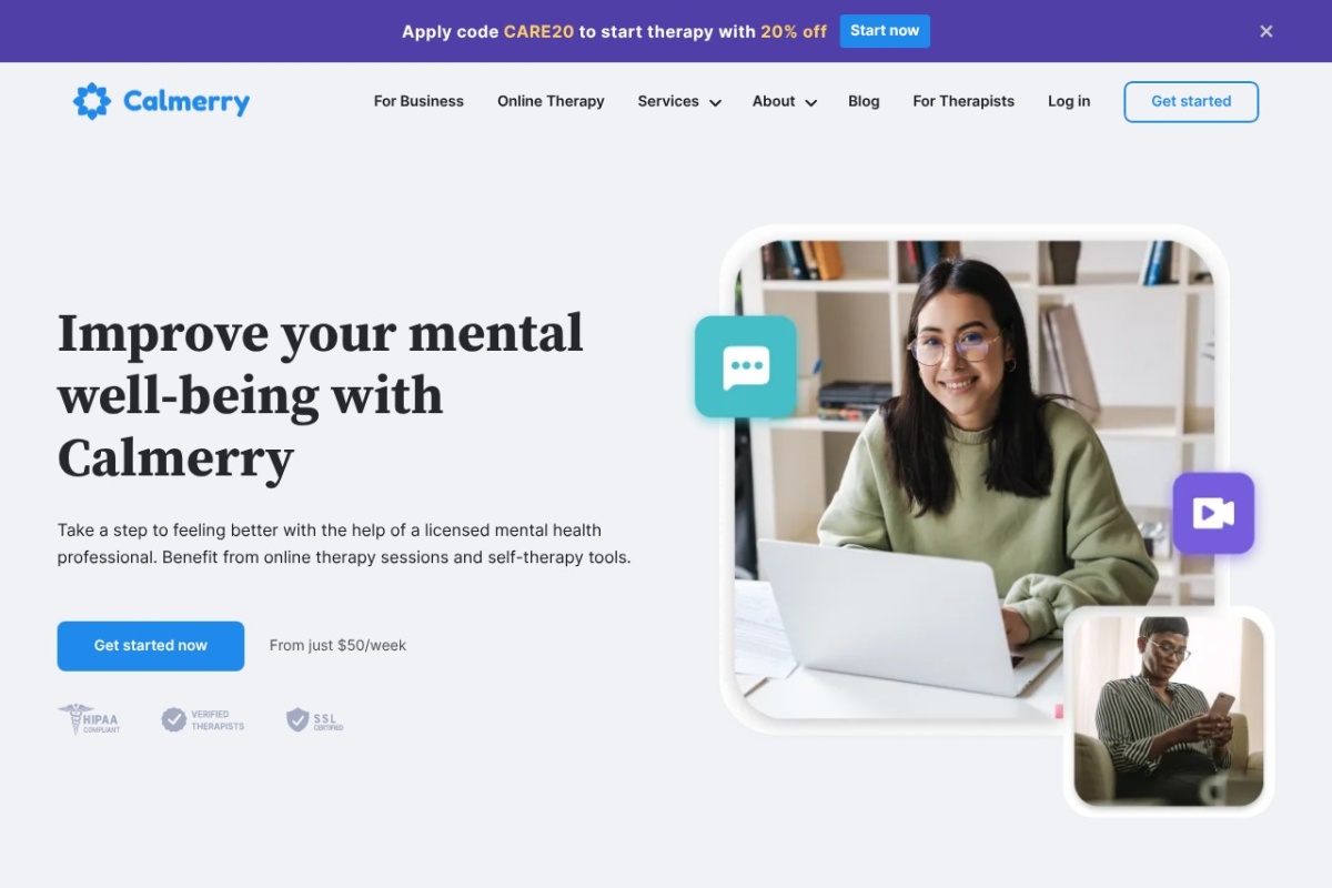 Screenshot of calmerry.com
