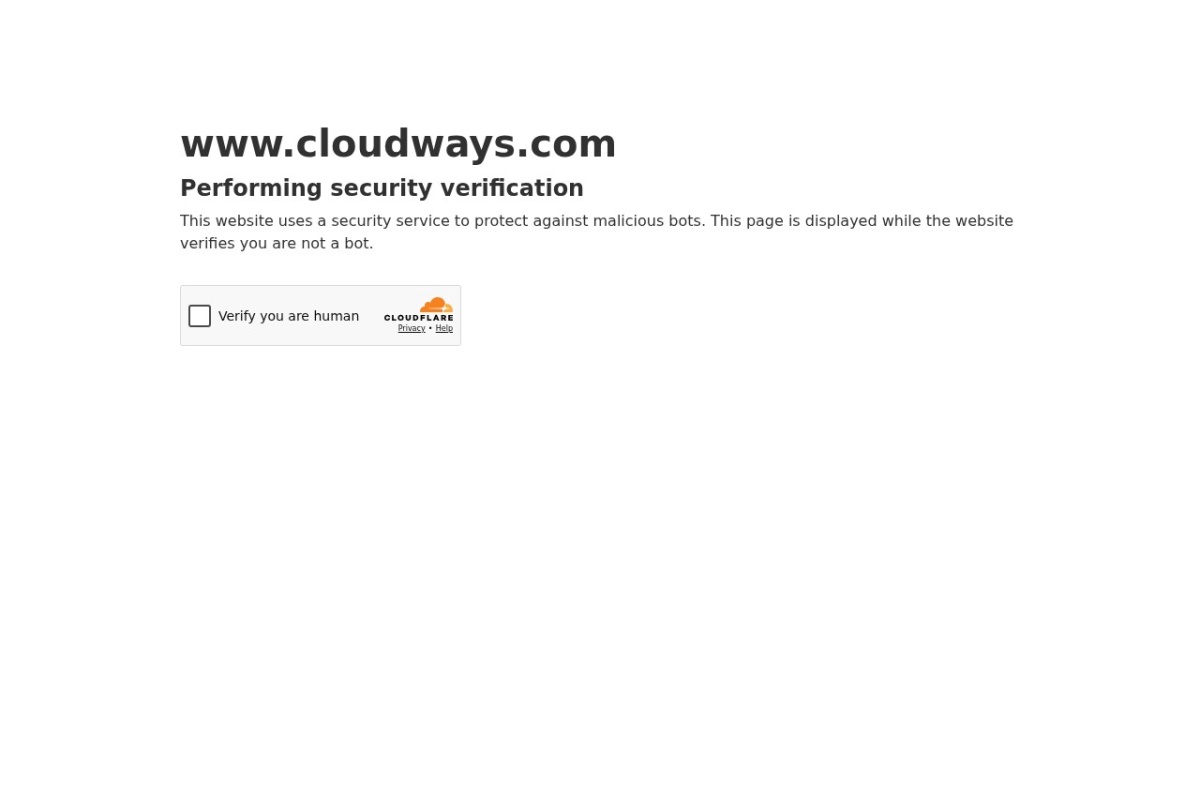 Screenshot of cloudways.com