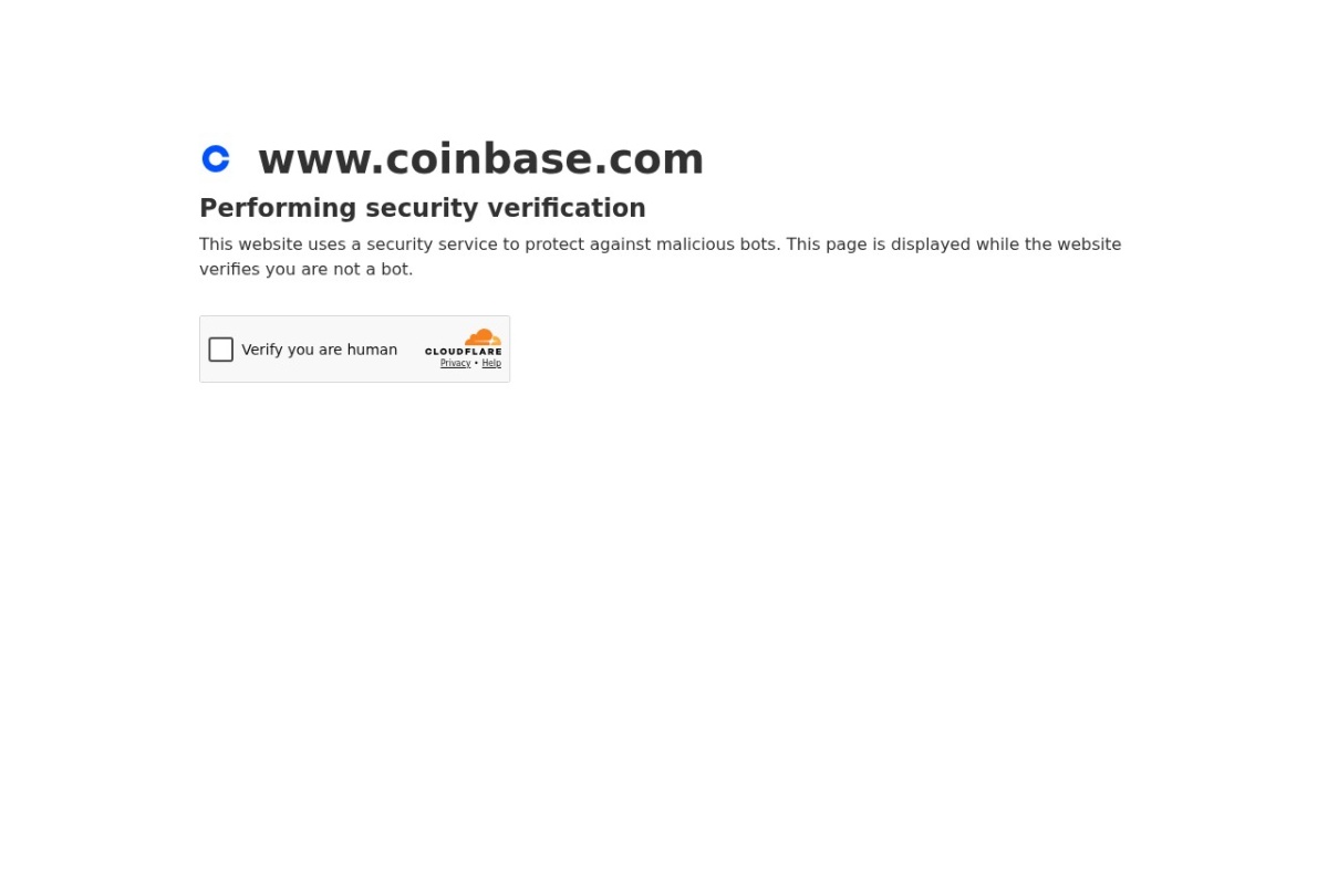 Screenshot of coinbase.com