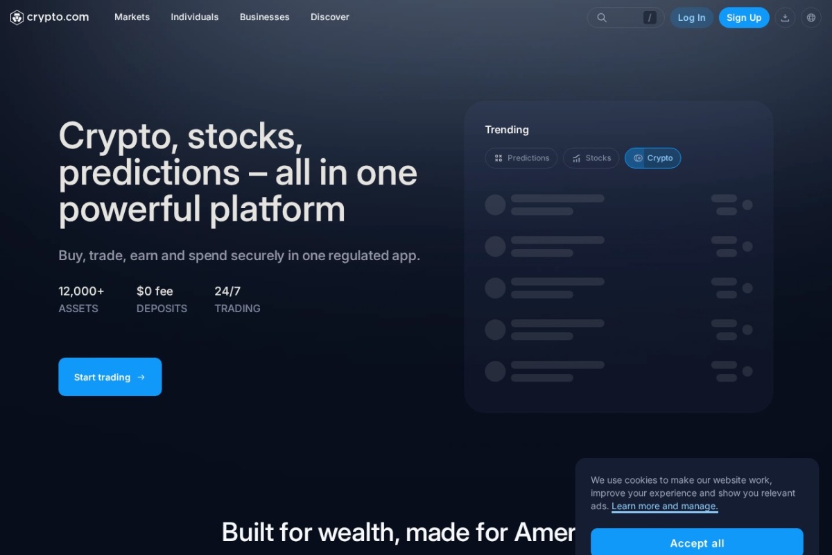 Screenshot of crypto.com