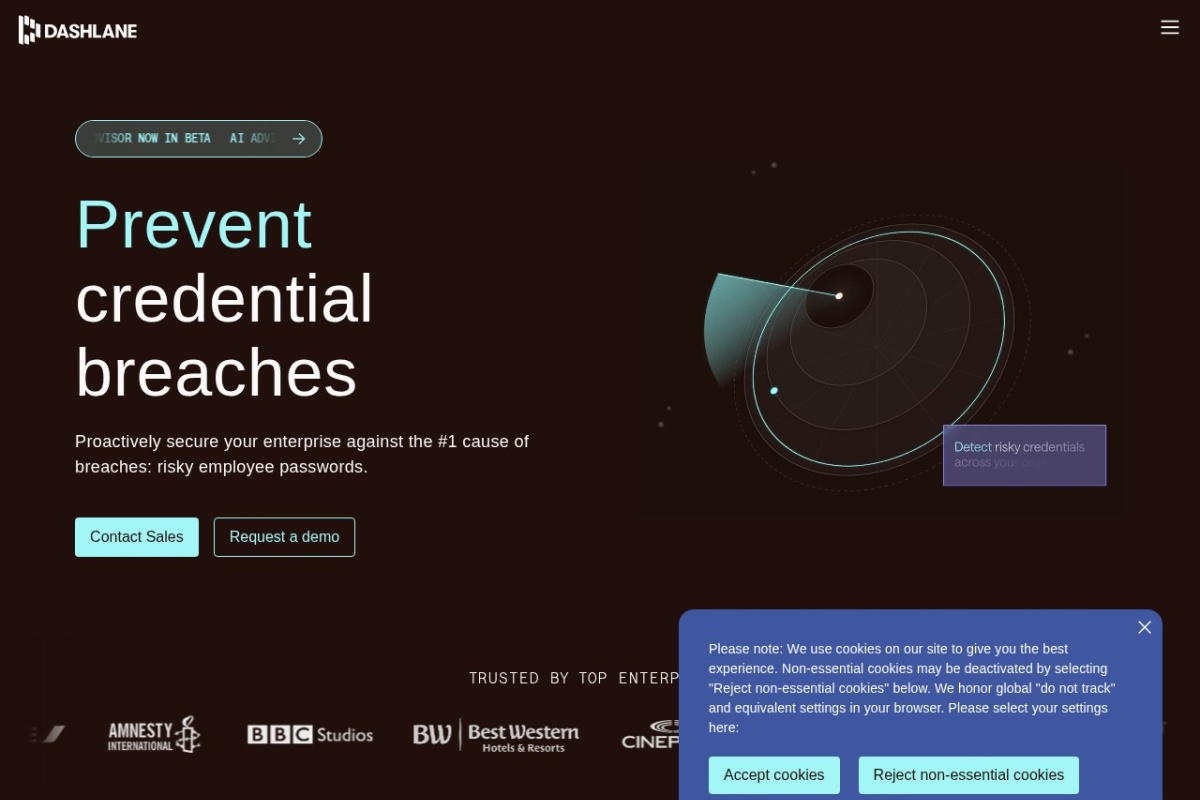 Screenshot of dashlane.com