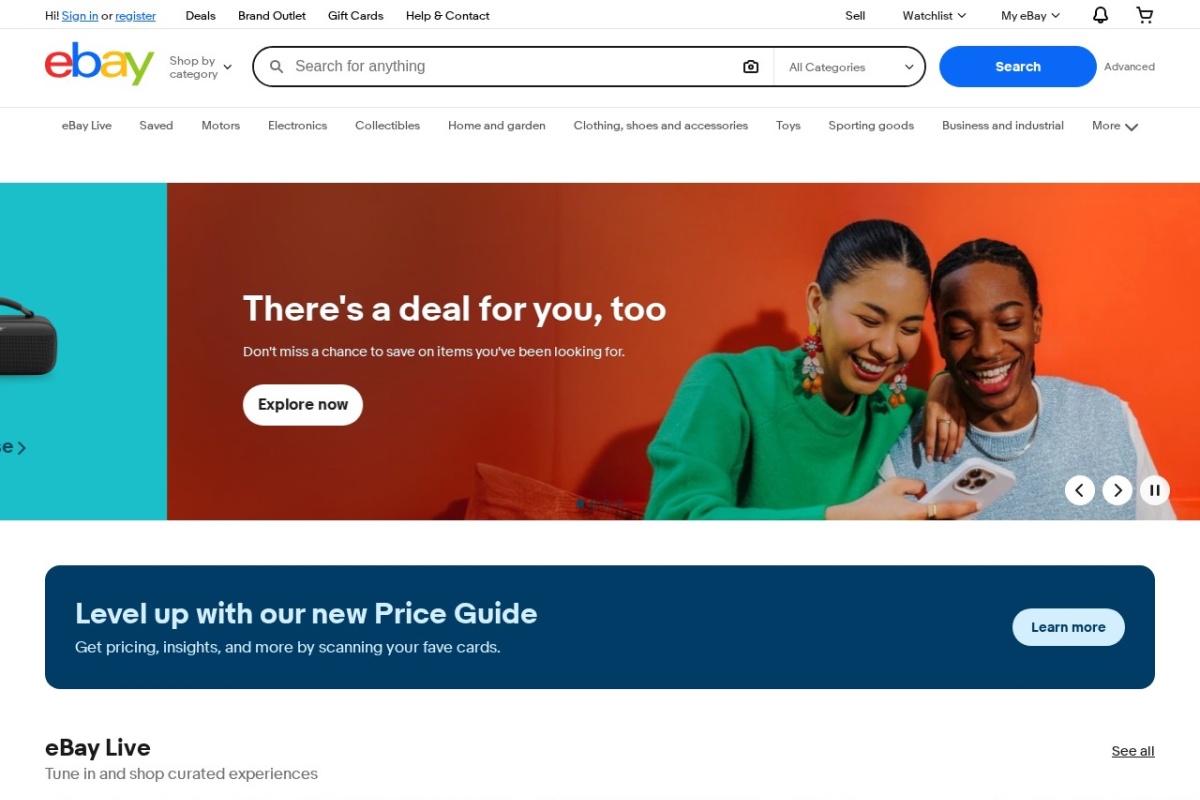 Screenshot of ebay.com