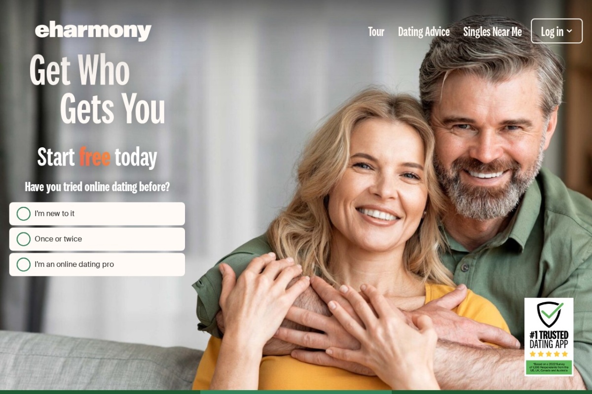 Screenshot of eharmony.com