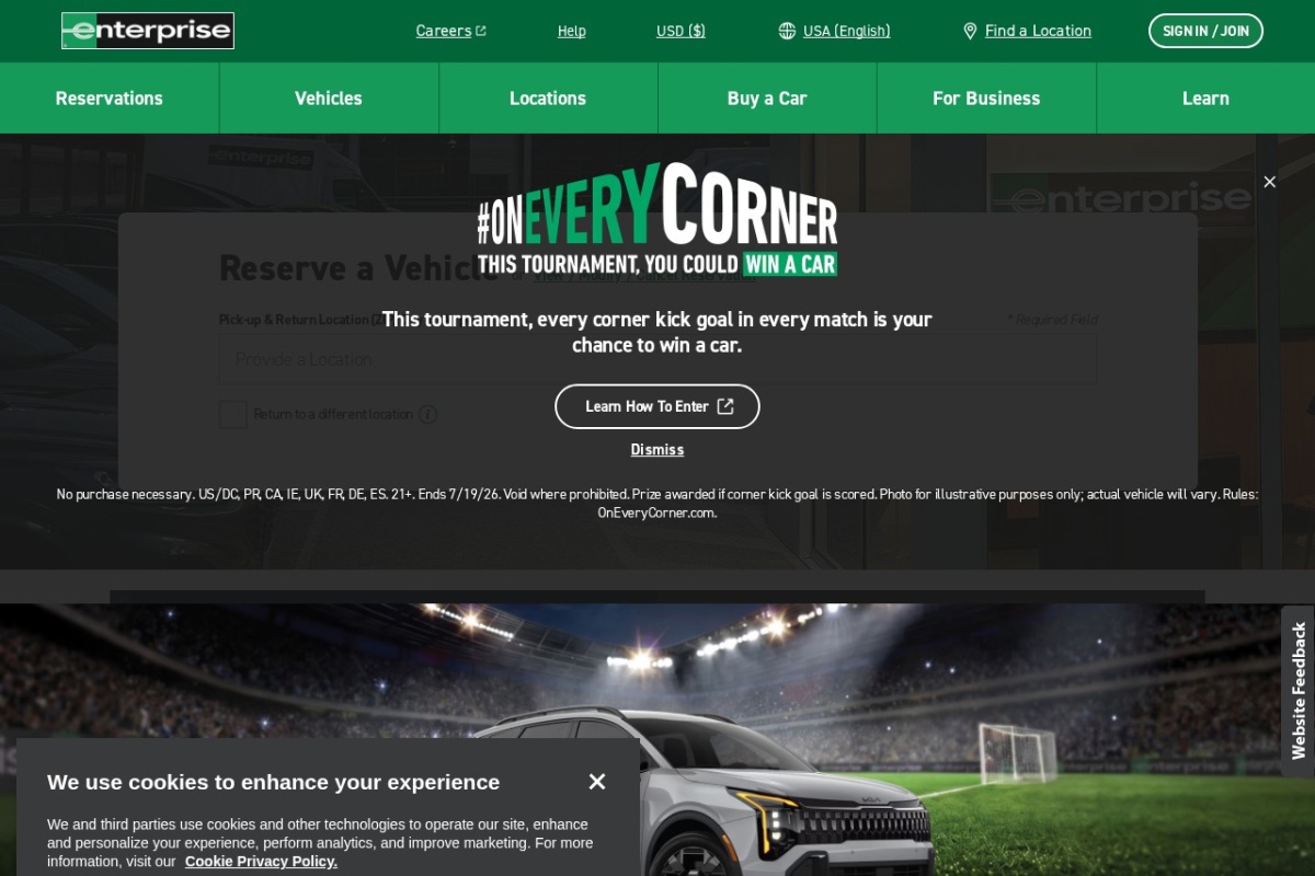 Screenshot of enterprise.com