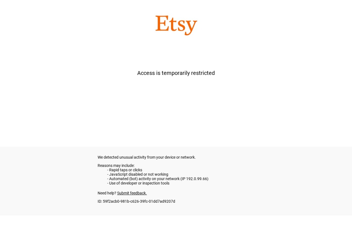 Screenshot of etsy.com