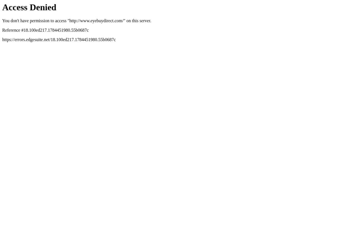 Screenshot of eyebuydirect.com