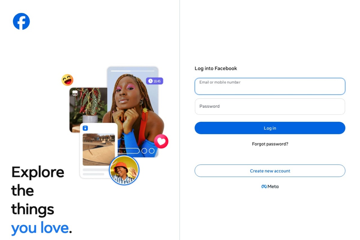 Screenshot of facebook.com