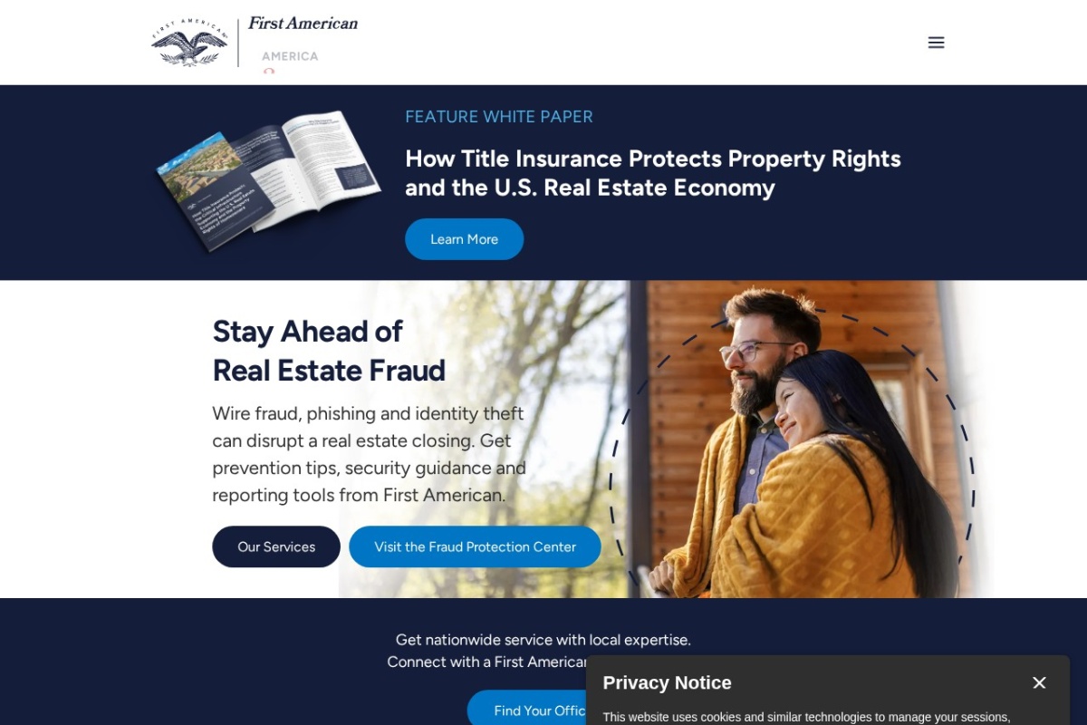 Screenshot of firstam.com
