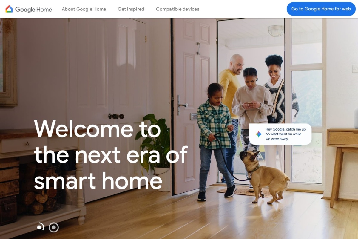 Screenshot of home.google.com