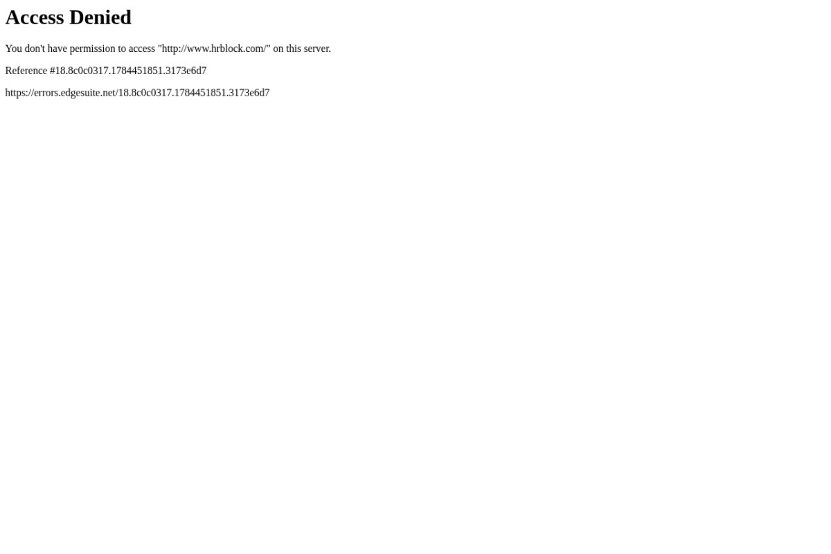 Screenshot of hrblock.com