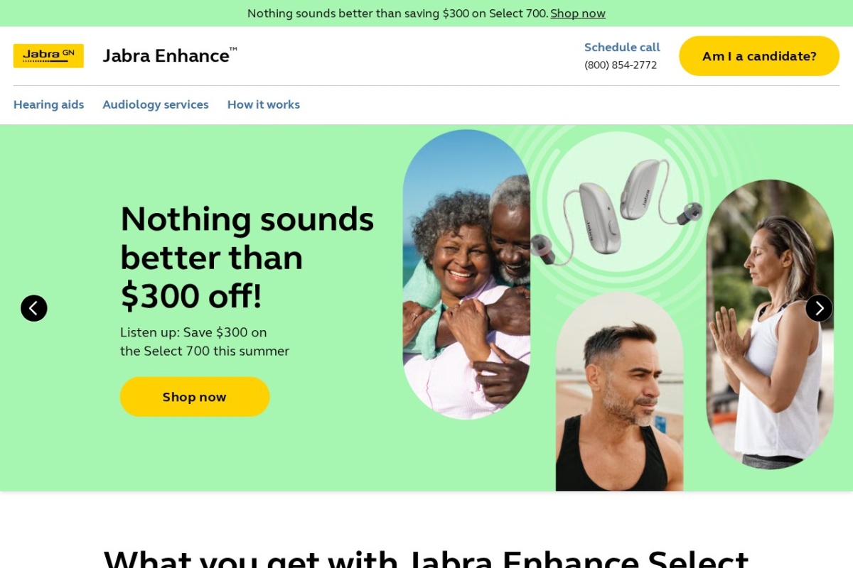 Screenshot of jabraenhance.com