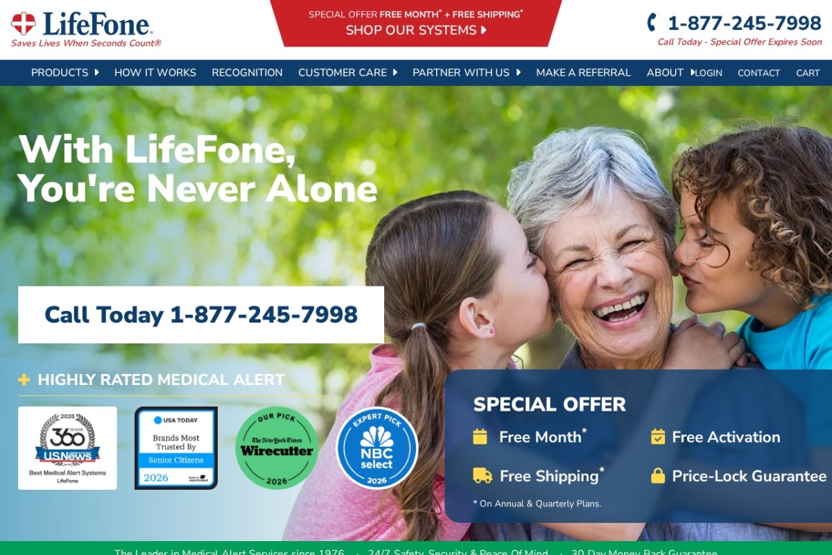 Screenshot of lifefone.com