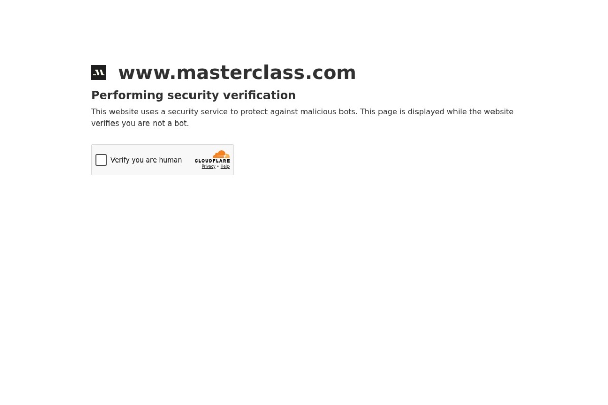 Screenshot of masterclass.com