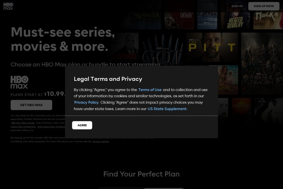 Screenshot of max.com