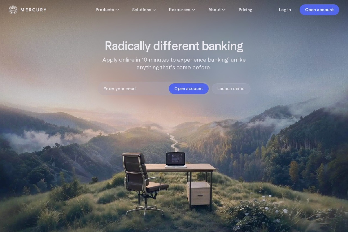 Screenshot of mercury.com