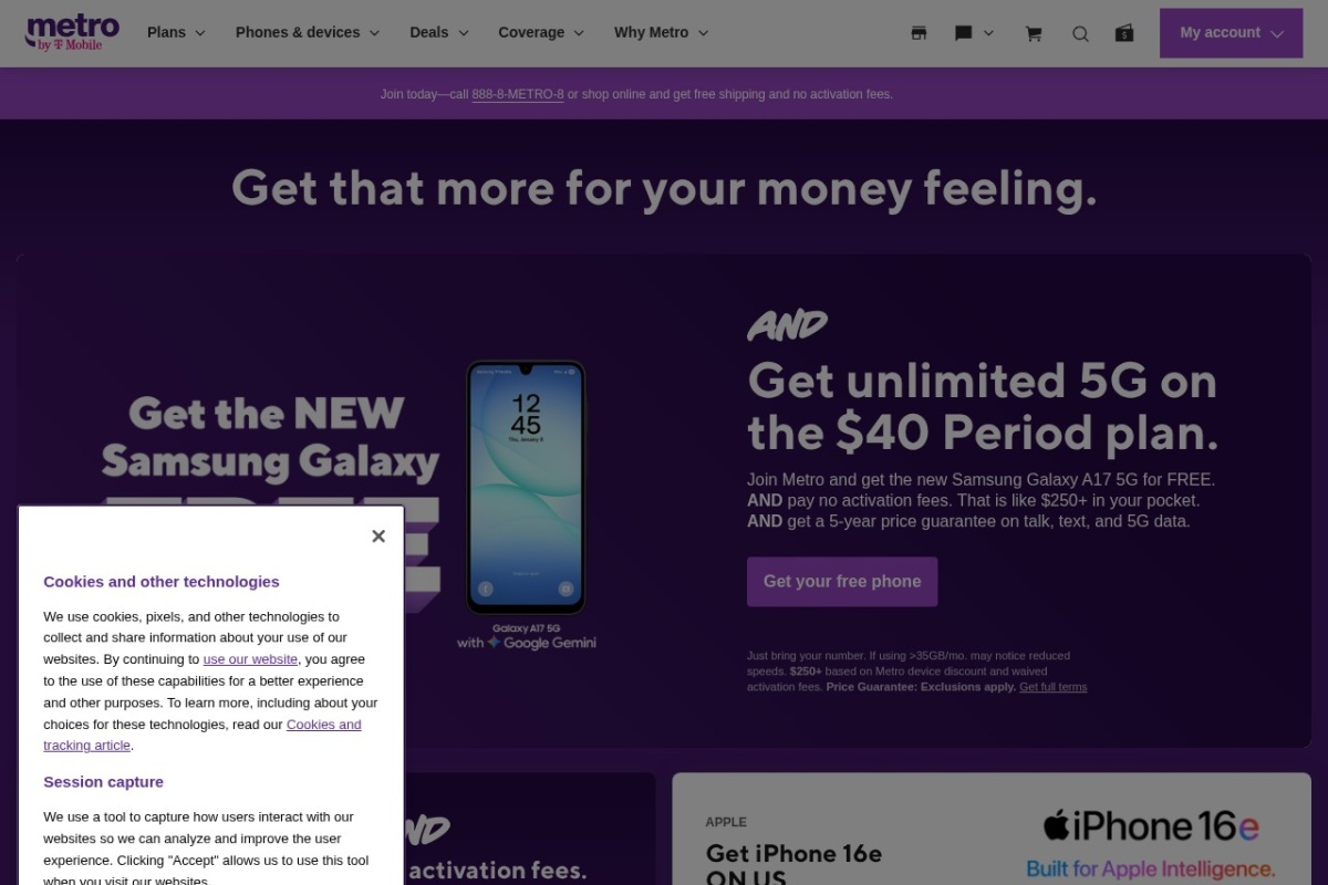 Screenshot of metrobyt-mobile.com