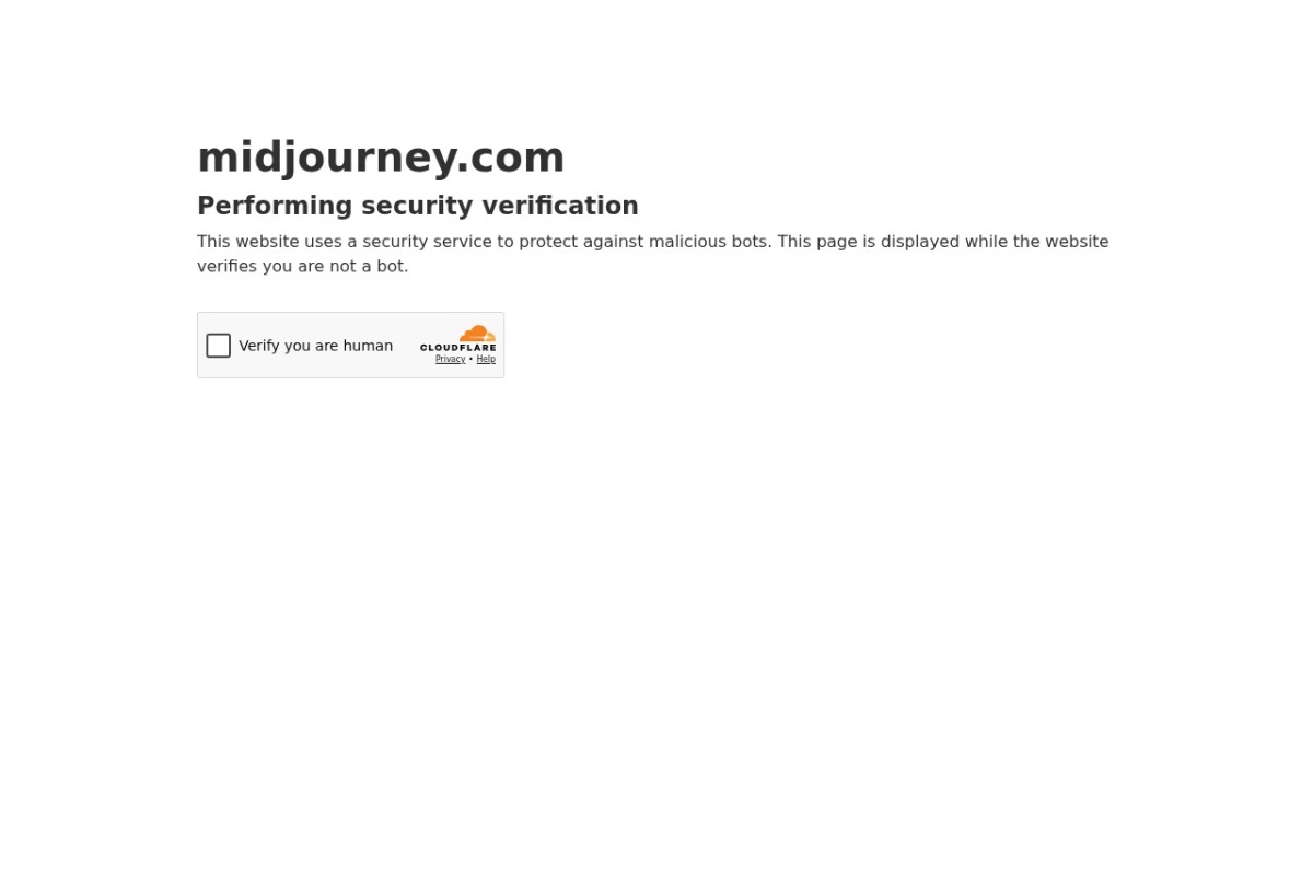 Screenshot of midjourney.com