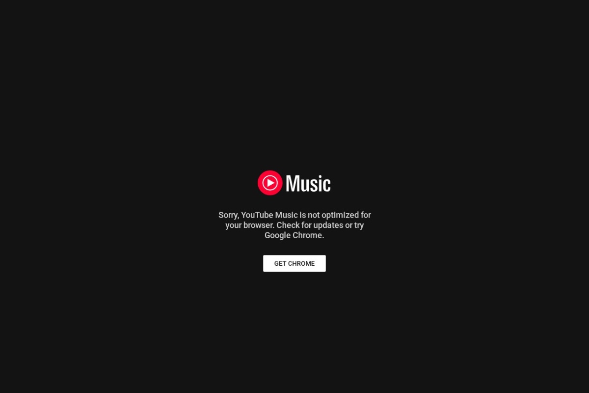 Screenshot of music.youtube.com