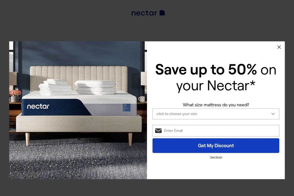 Screenshot of nectarsleep.com