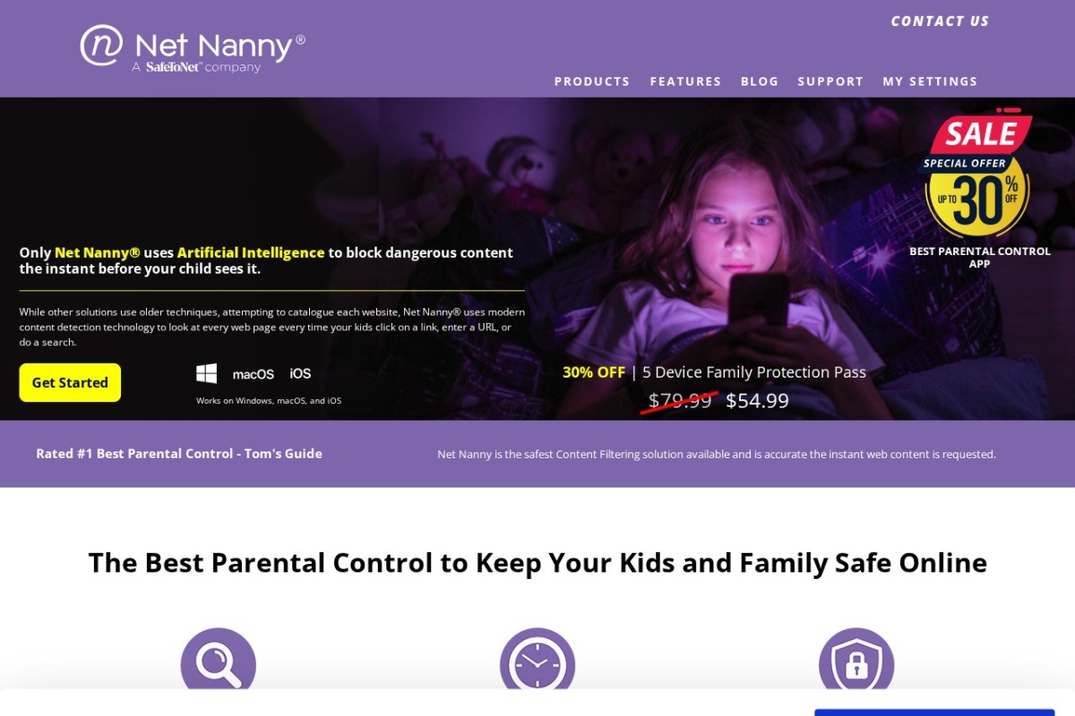 Screenshot of netnanny.com