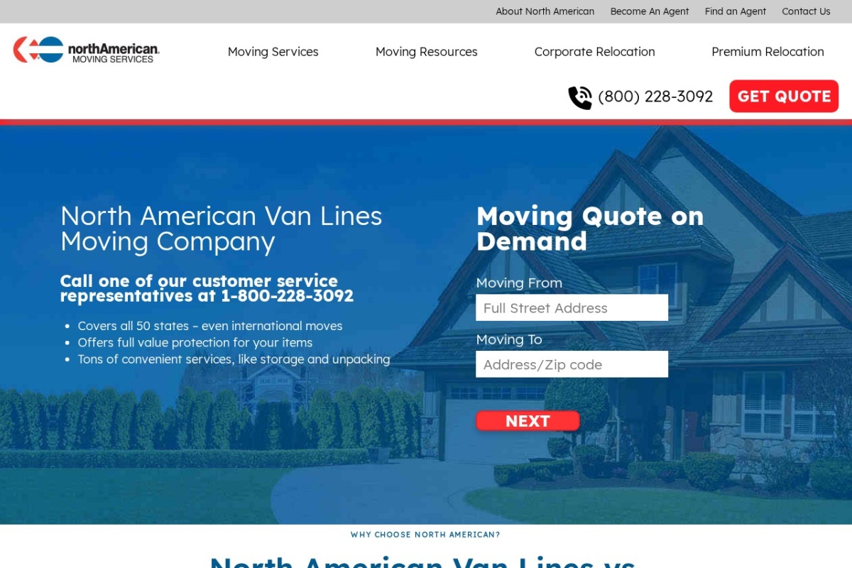 Screenshot of northamerican.com