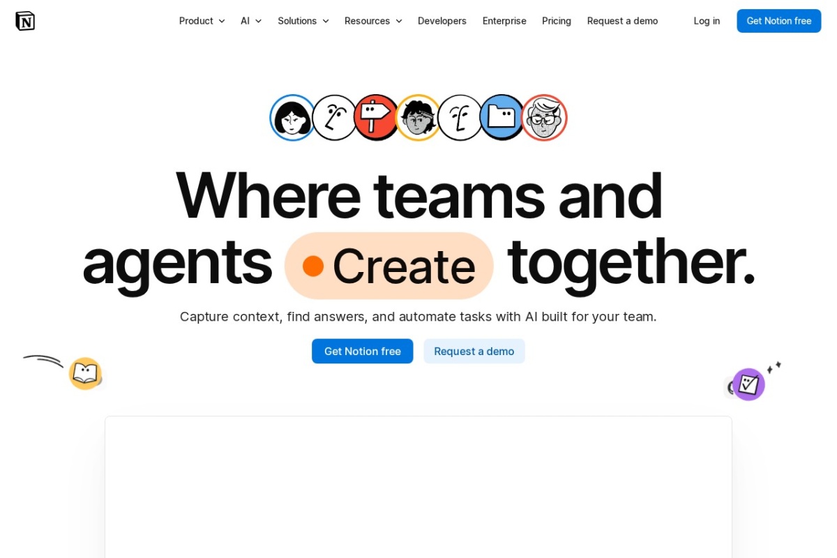 Screenshot of notion.com