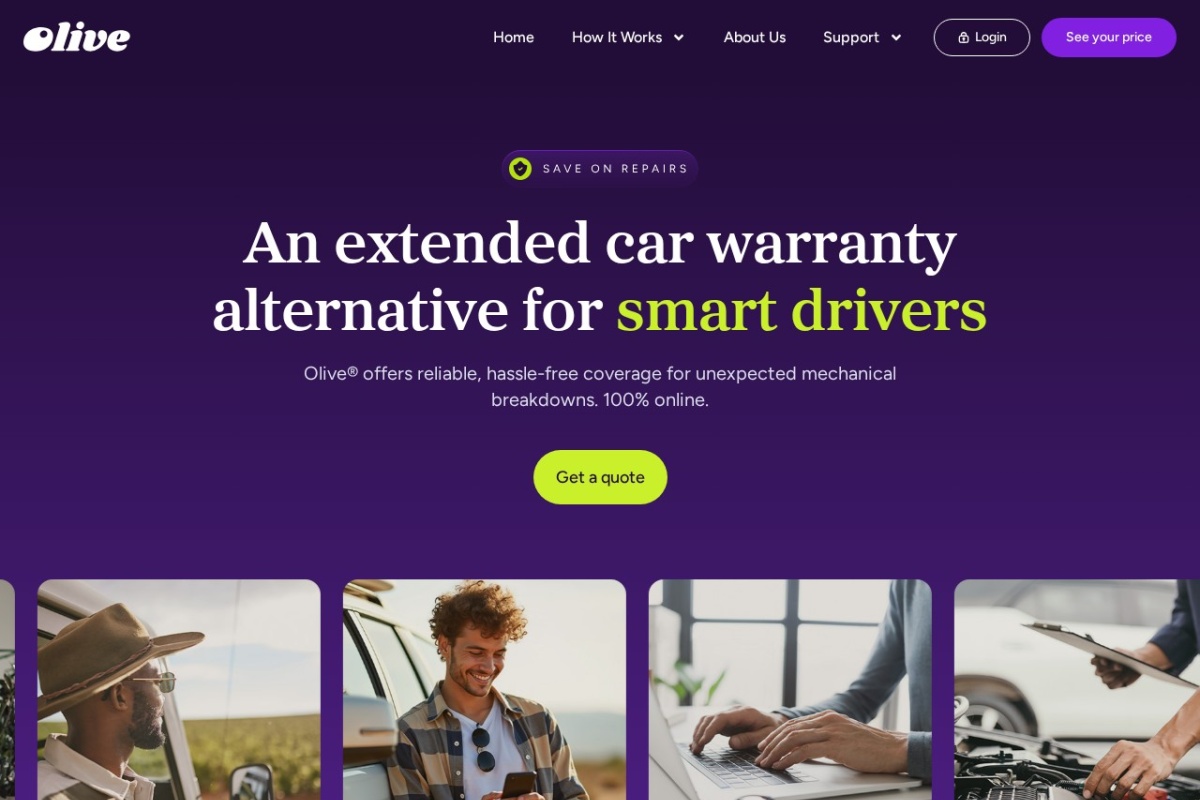 Screenshot of olive.com