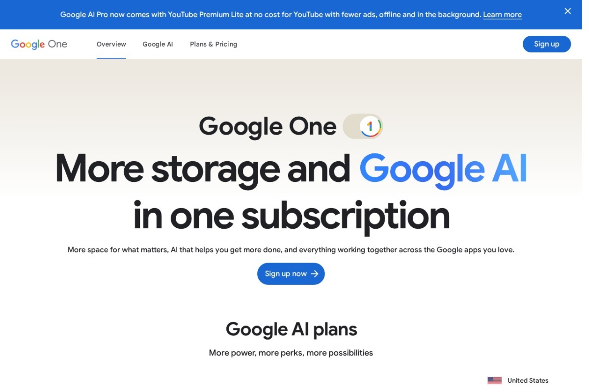 Screenshot of one.google.com