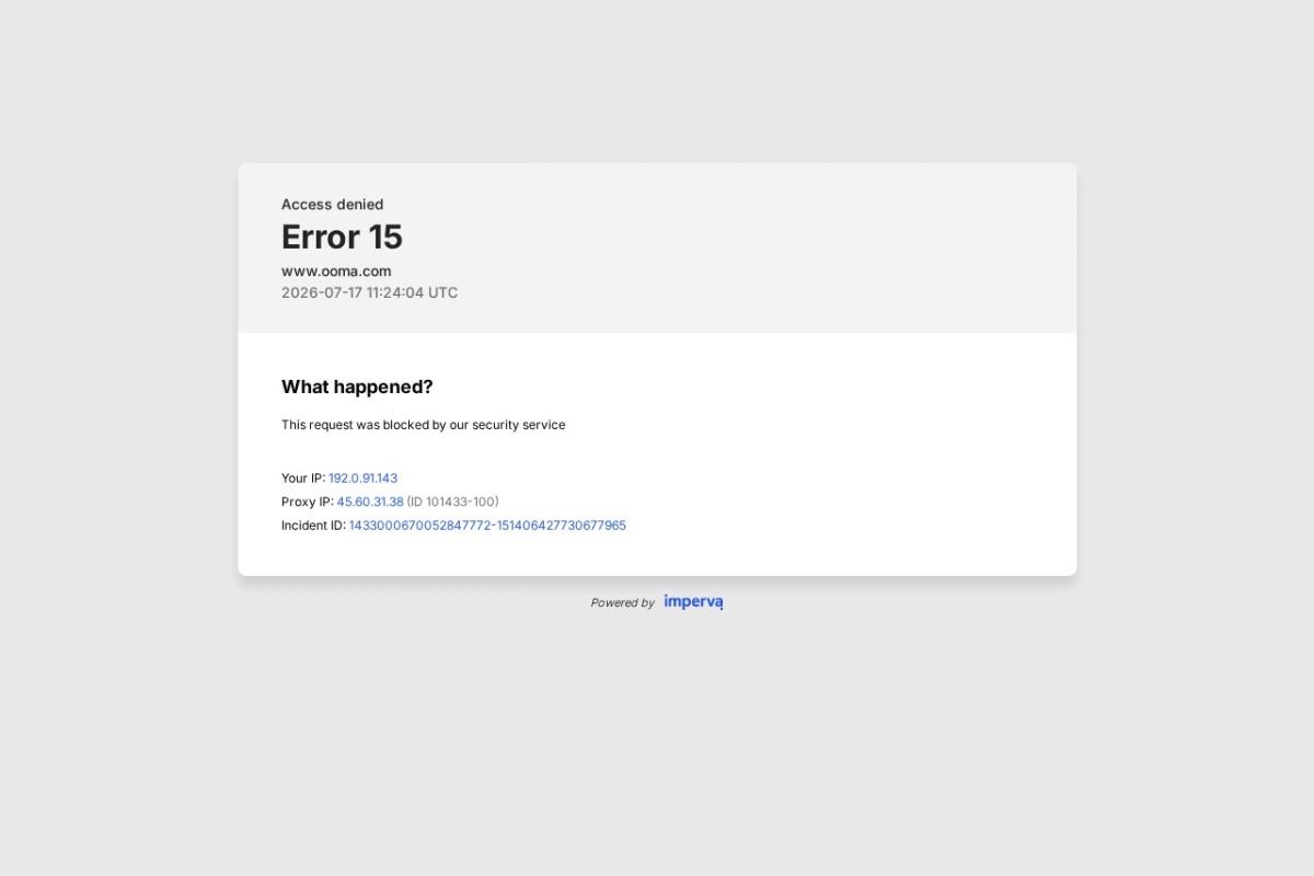 Screenshot of ooma.com