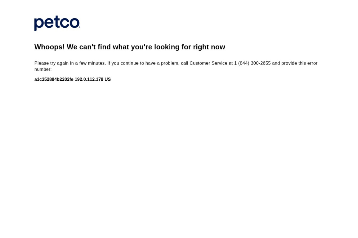 Screenshot of petco.com