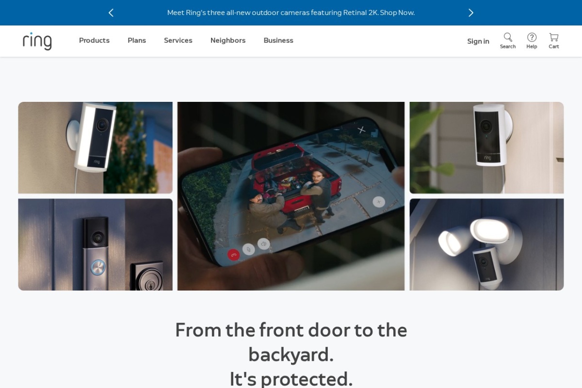 Screenshot of ring.com