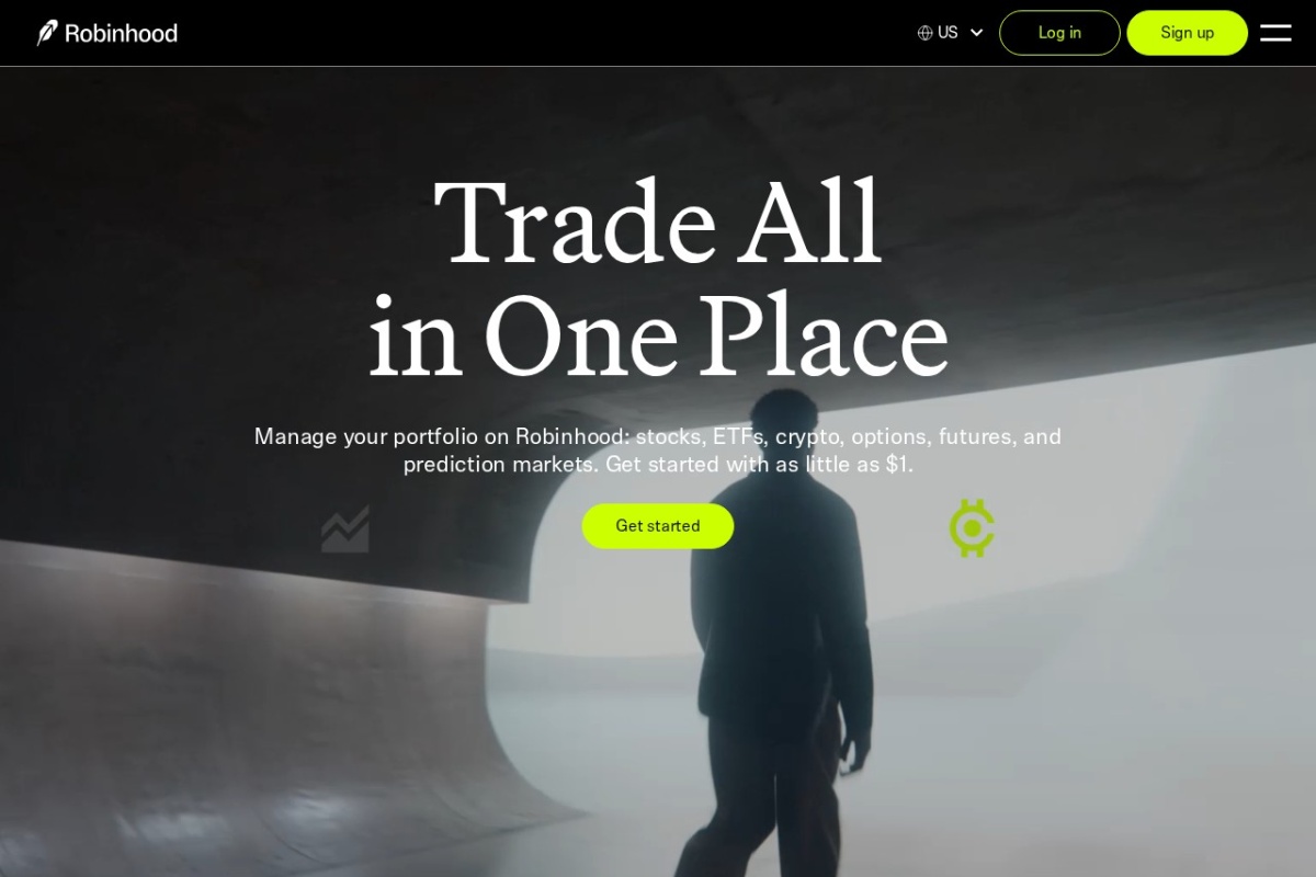 Screenshot of robinhood.com
