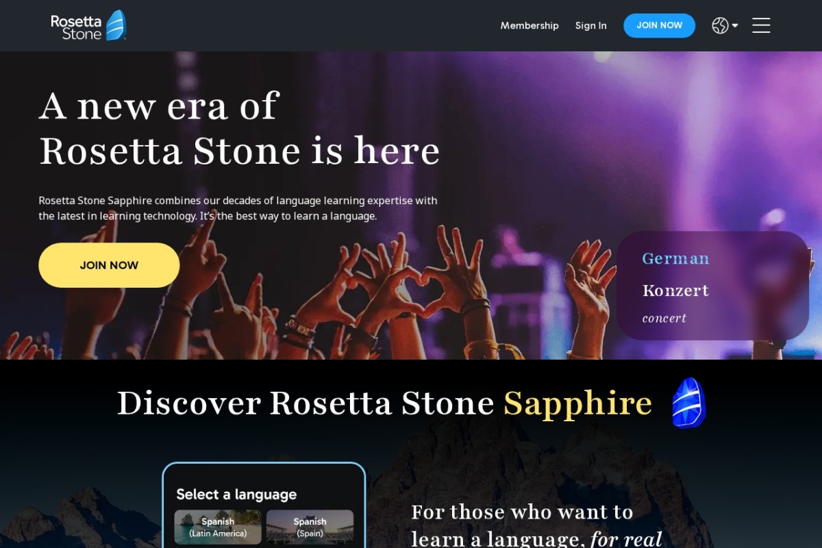 Screenshot of rosettastone.com
