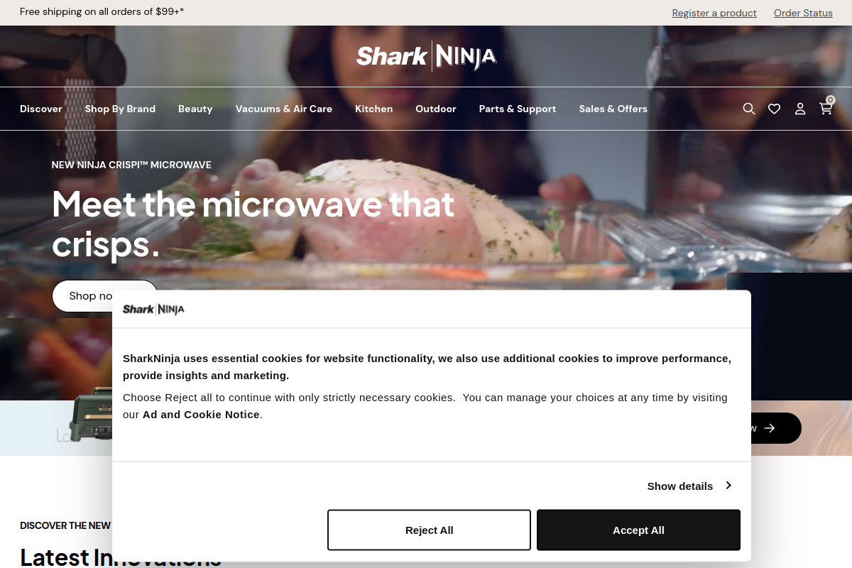 Screenshot of sharkclean.com