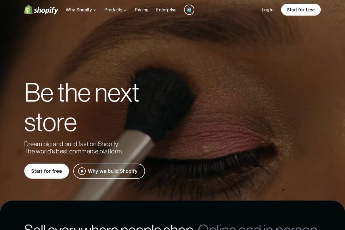 Screenshot of shopify.com