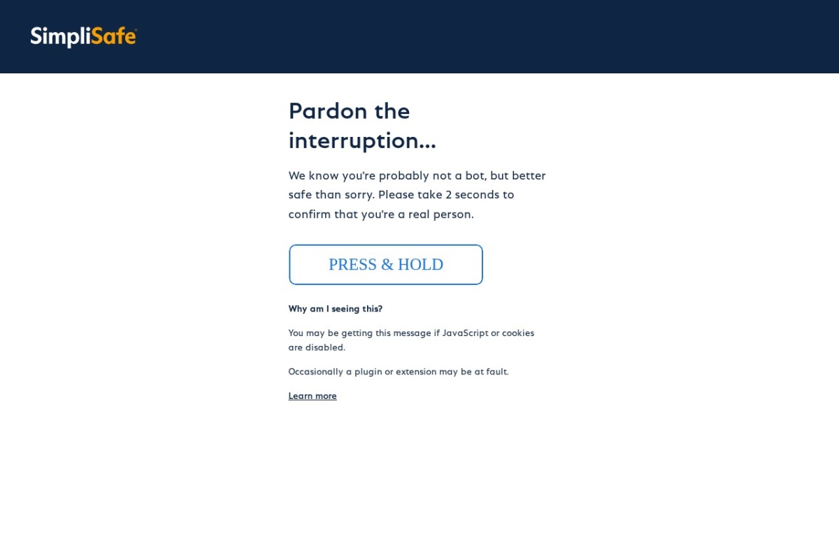 Screenshot of simplisafe.com