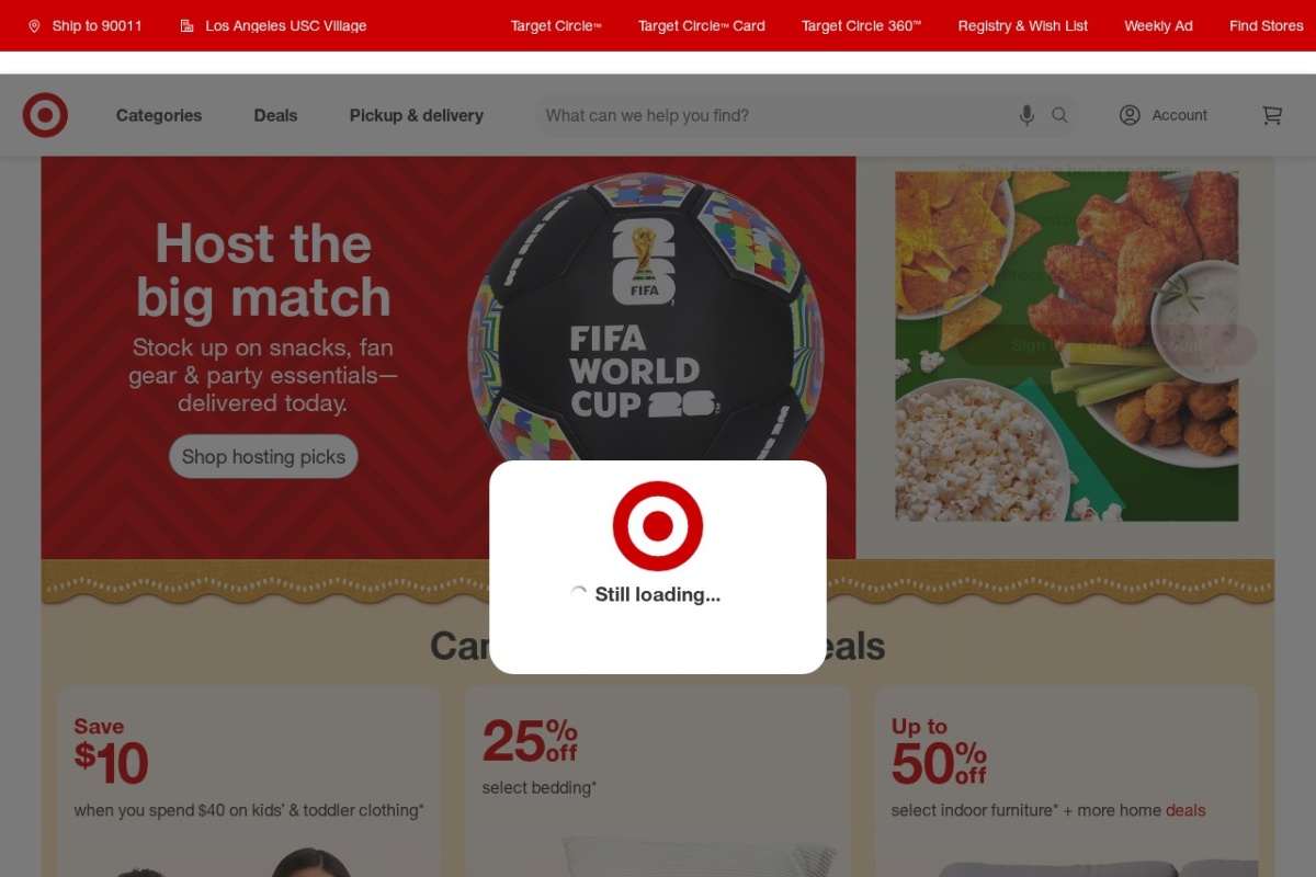 Screenshot of target.com