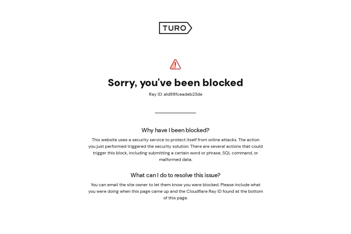 Screenshot of turo.com