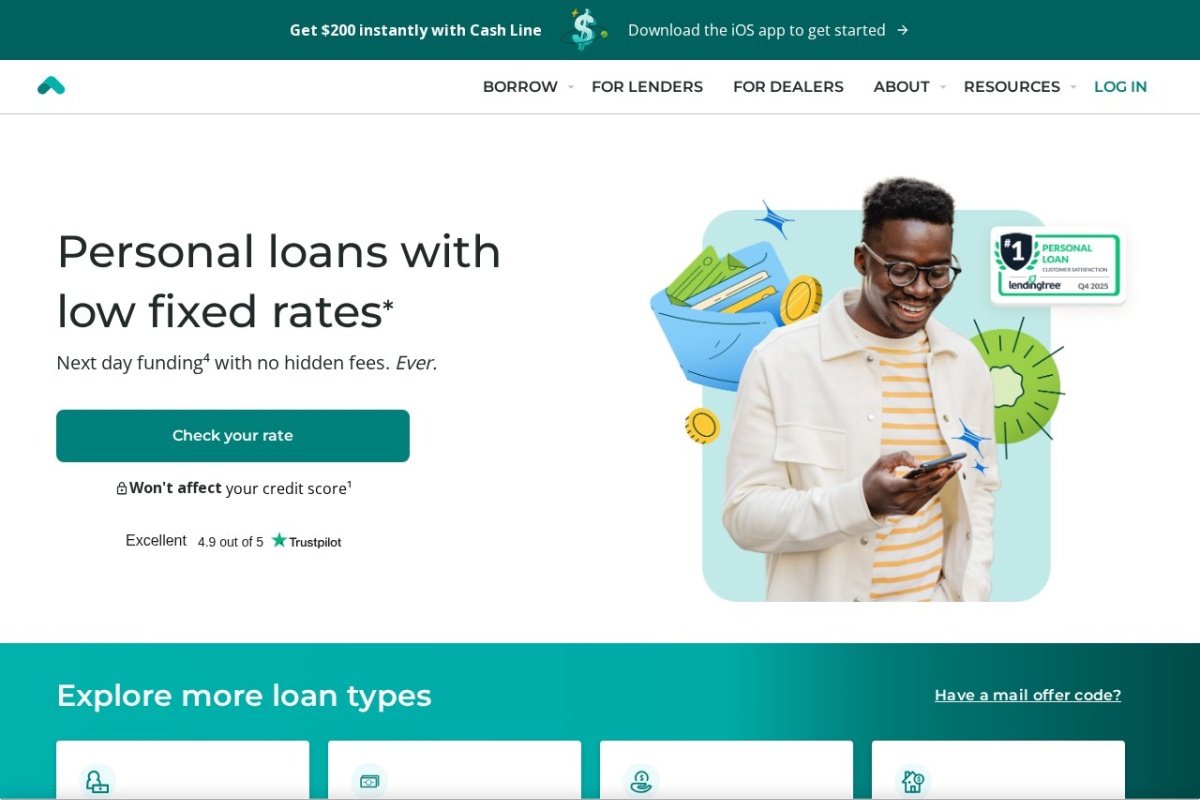 Screenshot of upstart.com