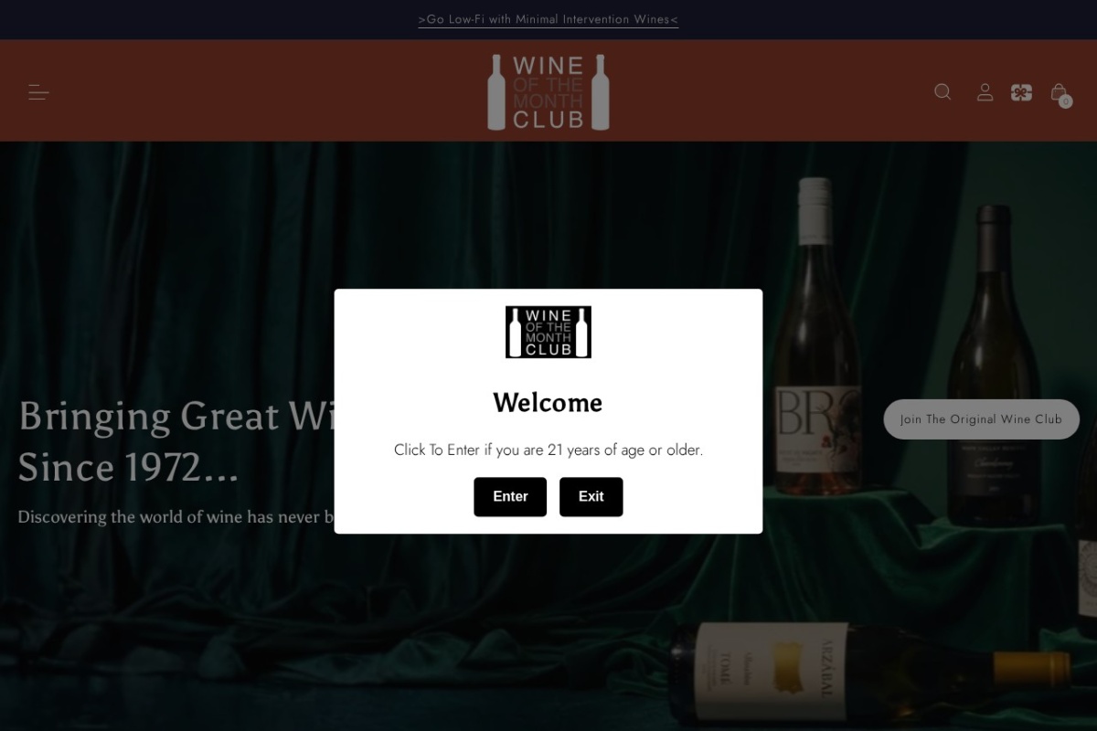 Screenshot of wineofthemonthclub.com