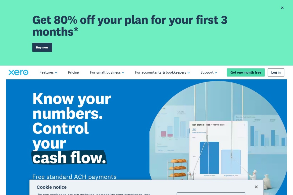 Screenshot of xero.com